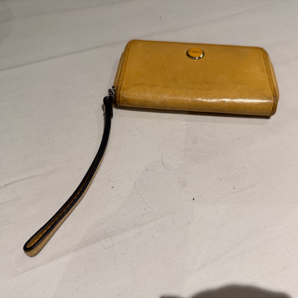 Coach Mustard Yellow Wristlet